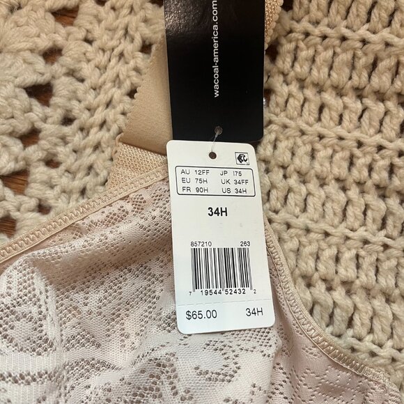 Wacoal Visual Effects Minimizer Bra Color Sand Size 34H NWT - Picture 5 of 8